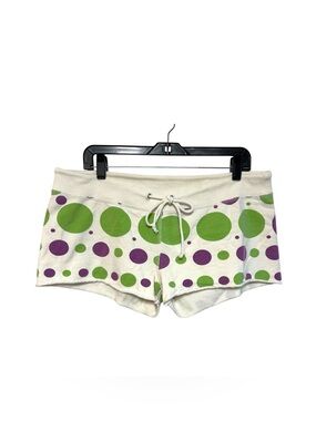 Y2K lucky‎ M brand sweatpants shorts booty low rise hot shorts terry dot print